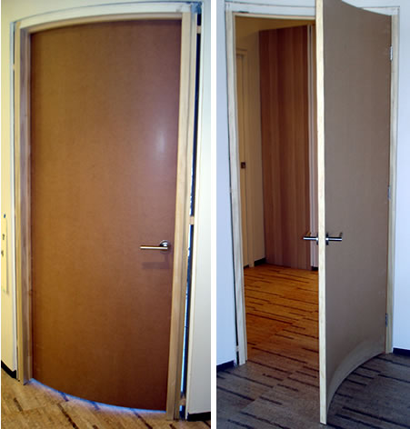 Custom curved doors