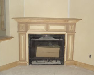 detailed fireplace mantel
